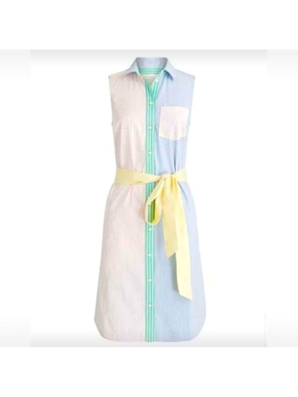 J crew Rainbow Striped shirt dress size 14